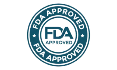 Manufactured in an FDA-registered facility badge